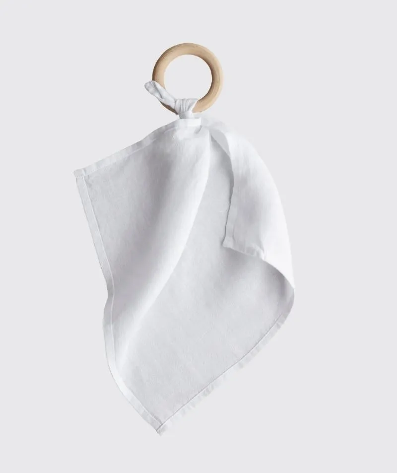 SAMPLE SALE<br>Ecru Linen Teething Ring