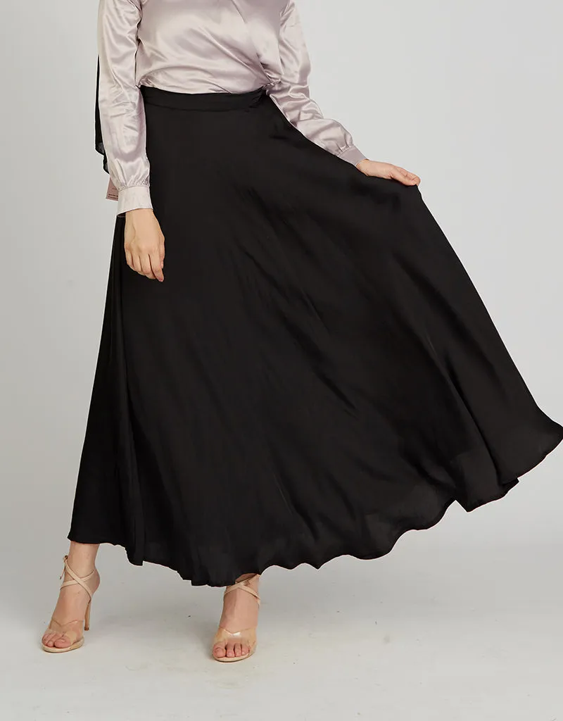 Satin A Line Skirt