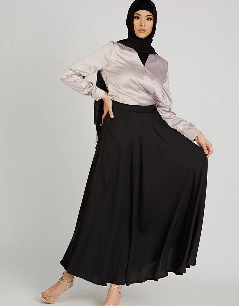 Satin A Line Skirt