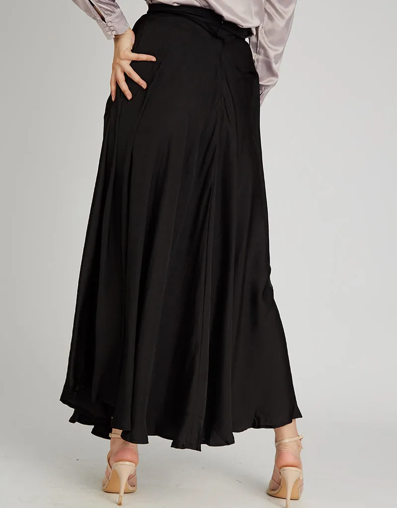 Satin A Line Skirt