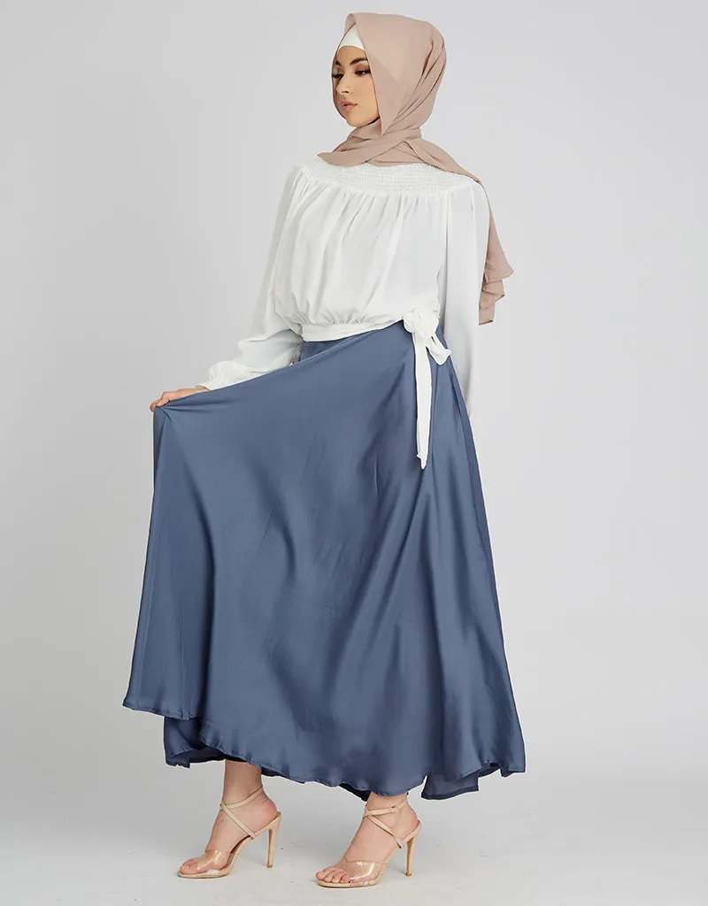 Satin A Line Skirt