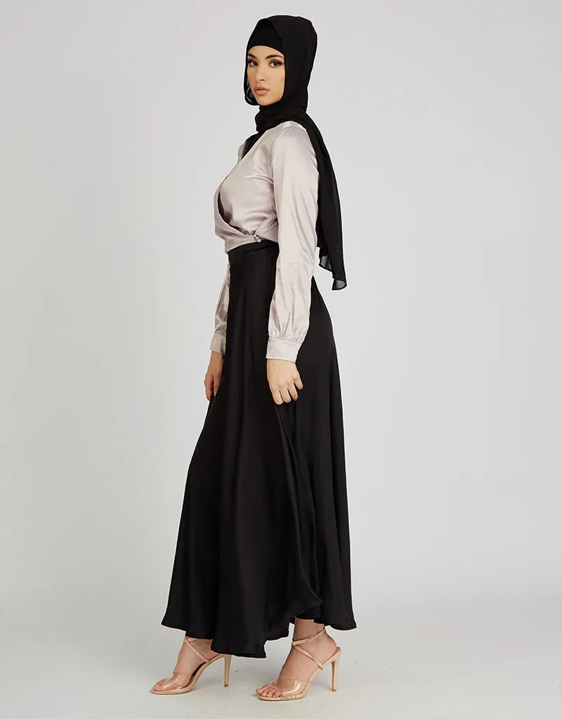 Satin A Line Skirt