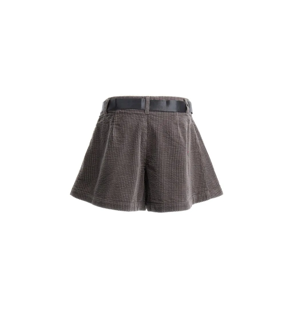 SATIN EDGE VELVET BERMUDAS