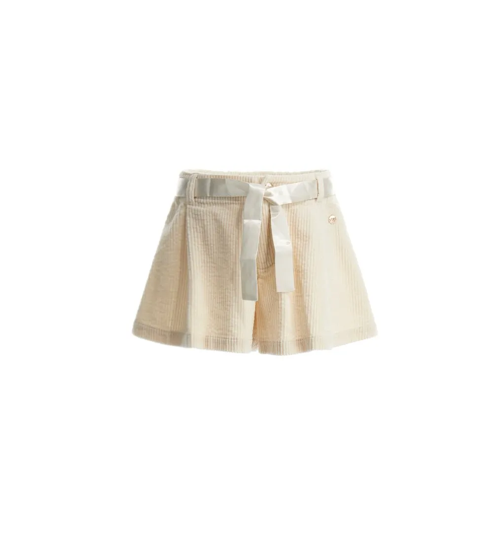 SATIN EDGE VELVET BERMUDAS