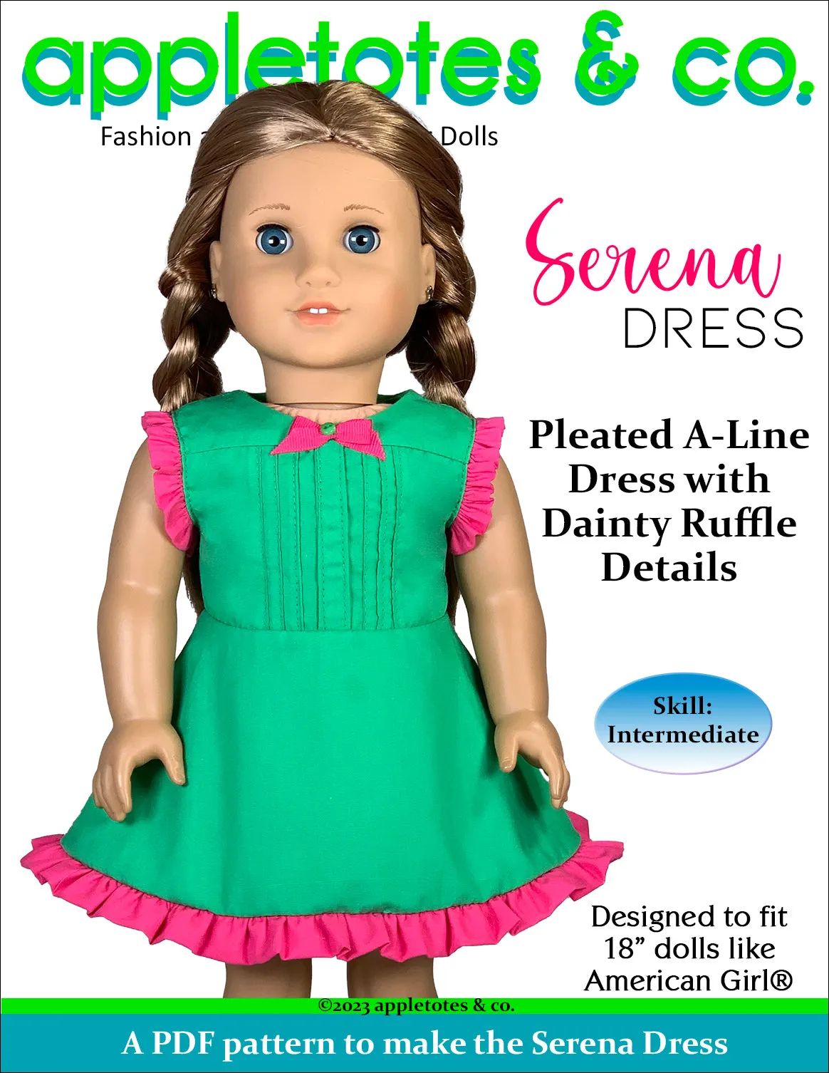 Serena Dress 18 Inch Doll Sewing Pattern