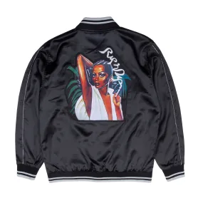 Share Some Love Satin Jacket (Black)