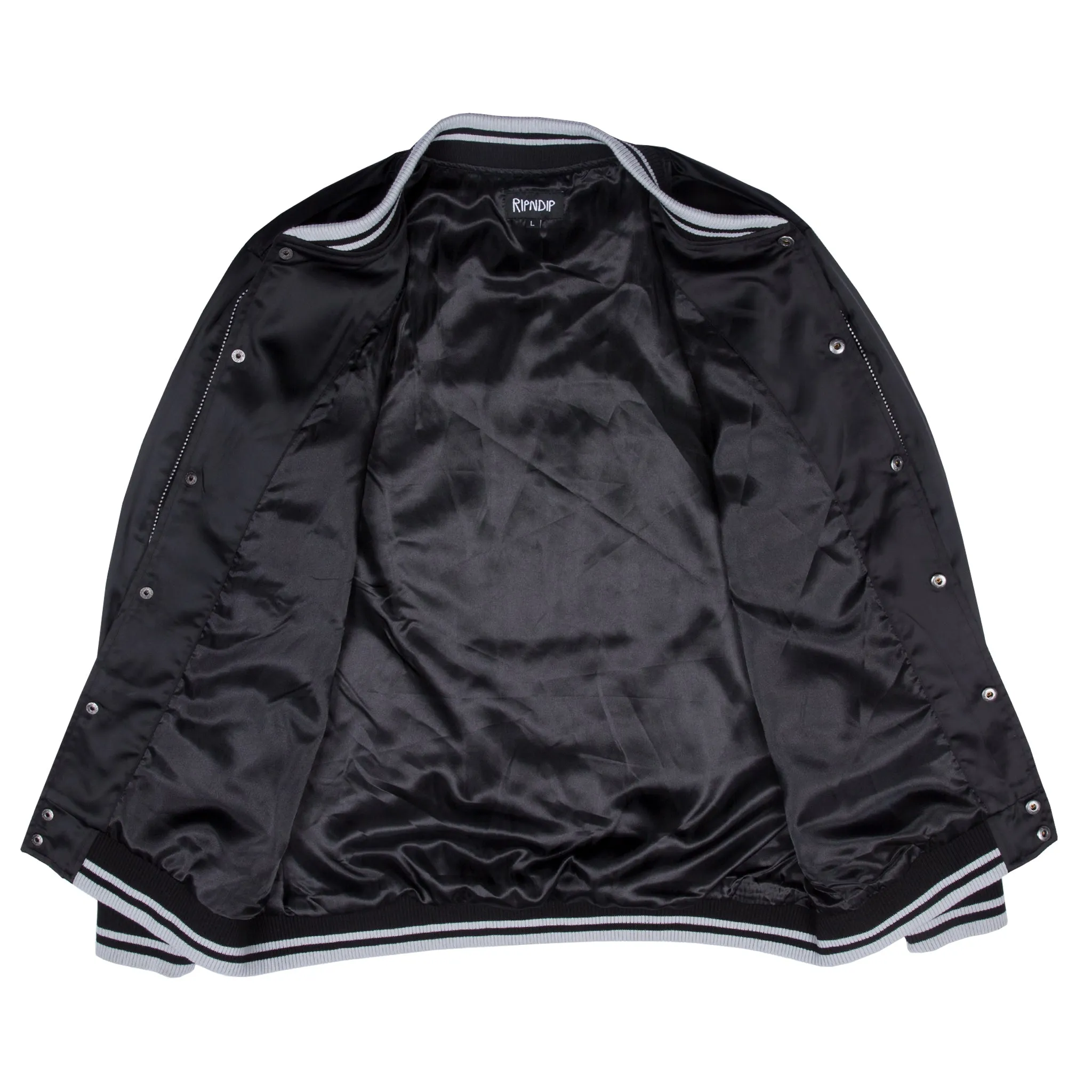 Share Some Love Satin Jacket (Black)