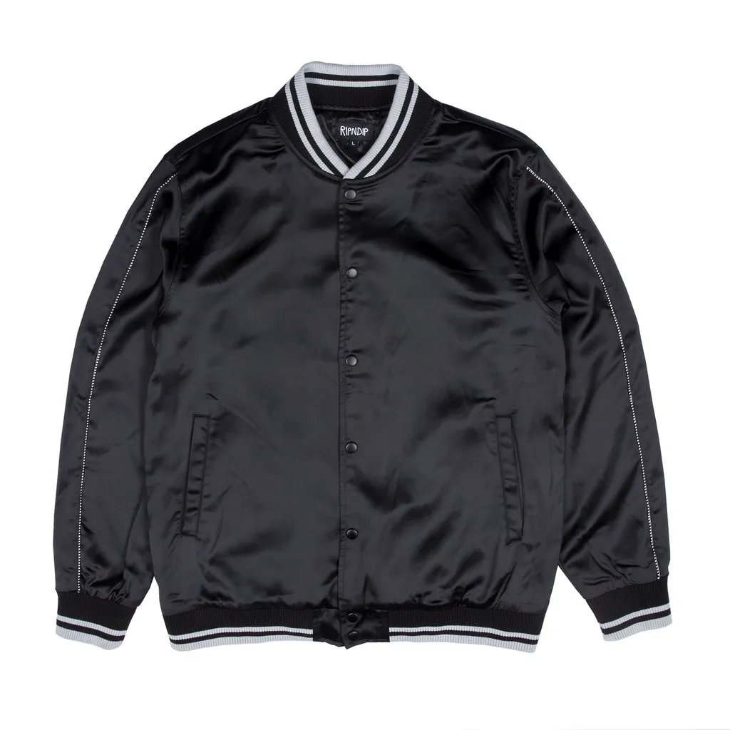 Share Some Love Satin Jacket (Black)