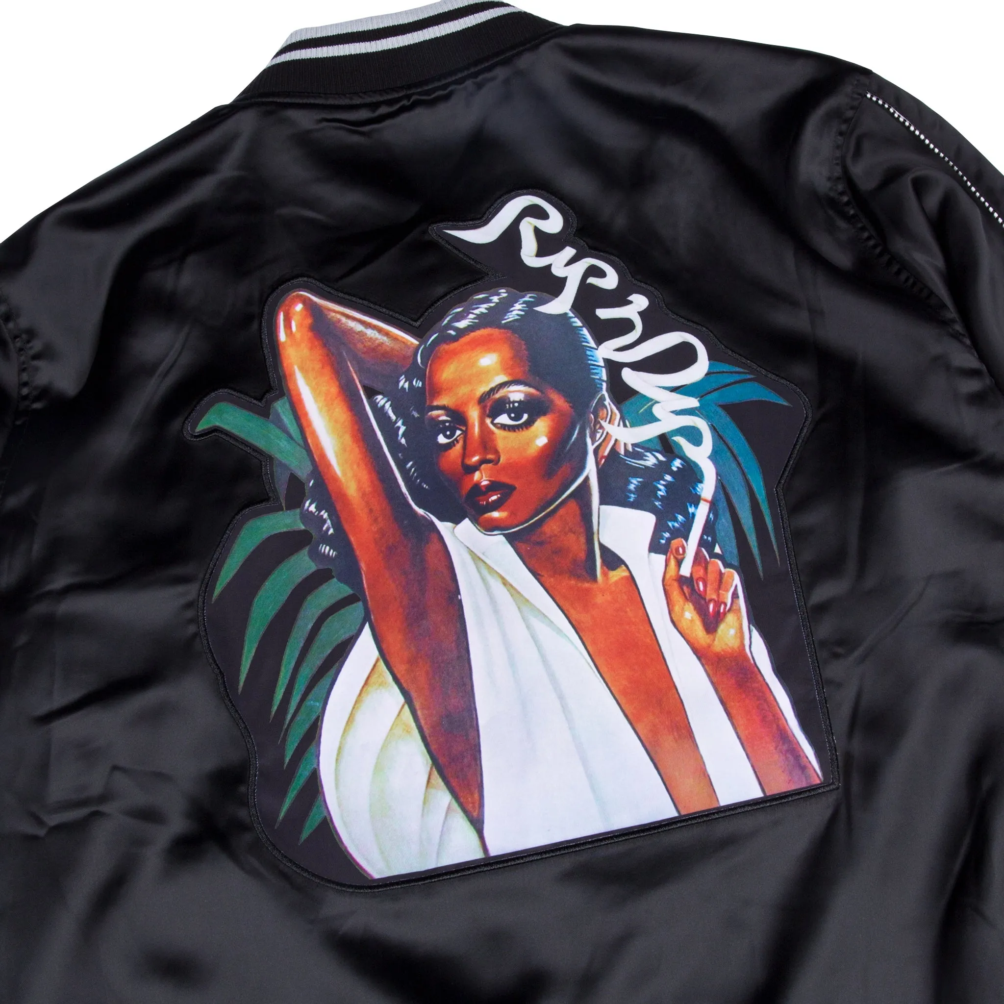 Share Some Love Satin Jacket (Black)