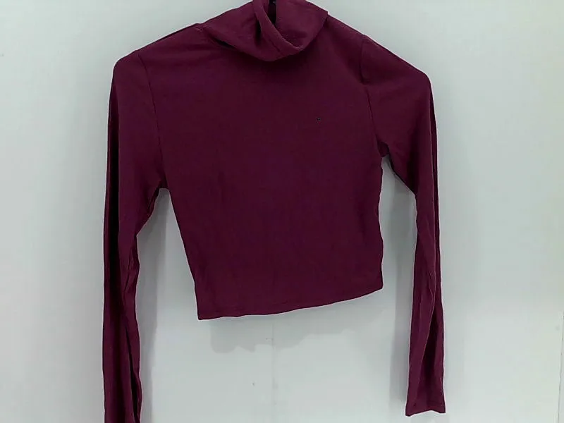 shopper beats Women's Stretch Long Sleeve Turtleneck Small Purple