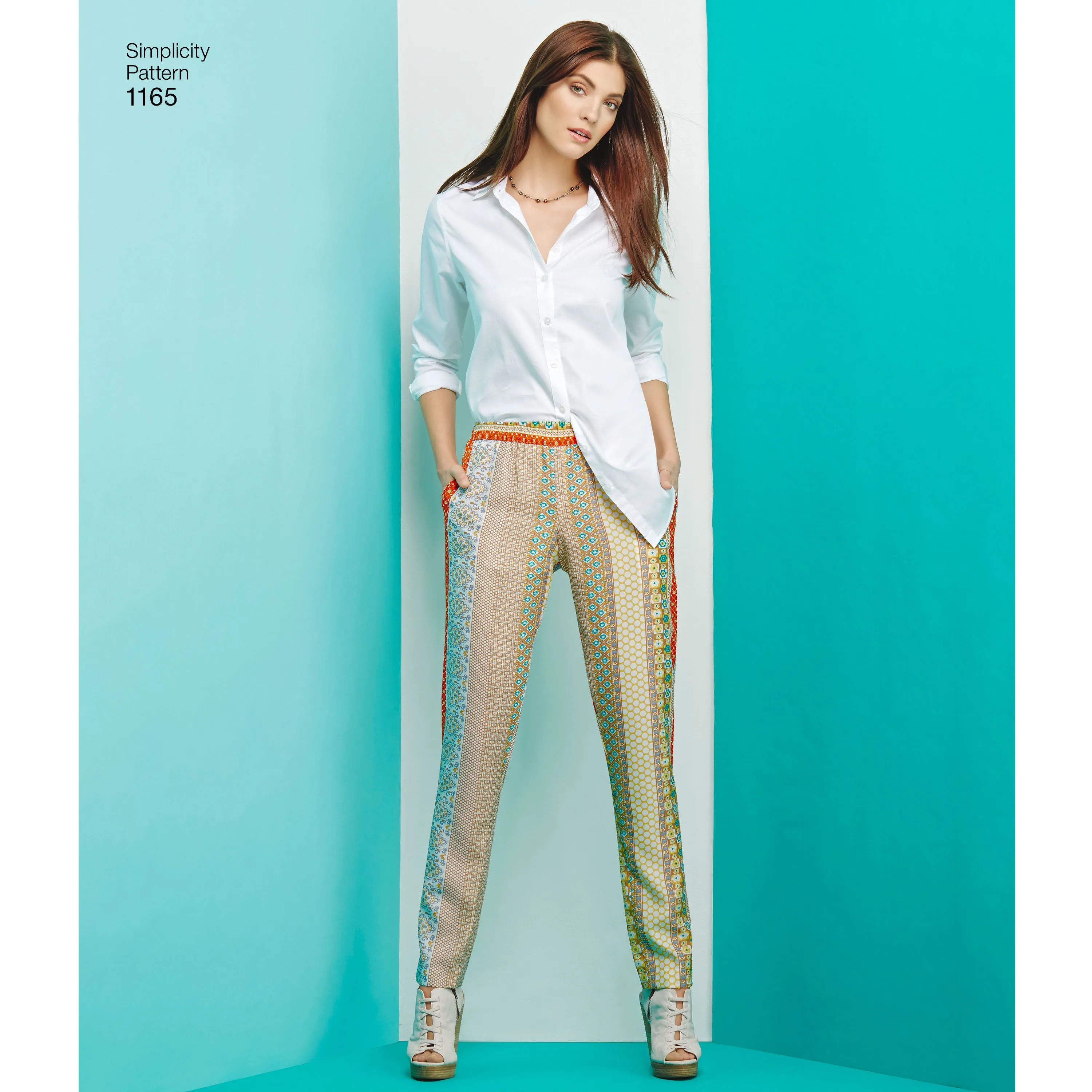 Simplicity Pattern S1165 Misses' Pull-on Trousers, Long or Short Shorts