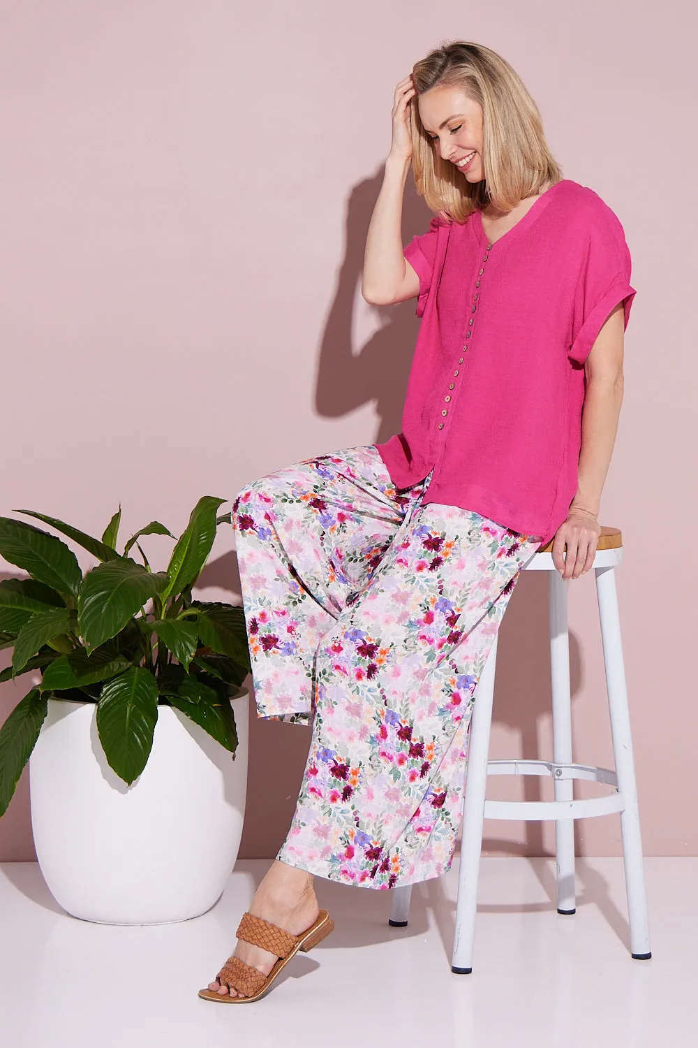 Solene Pants - Fern Floral