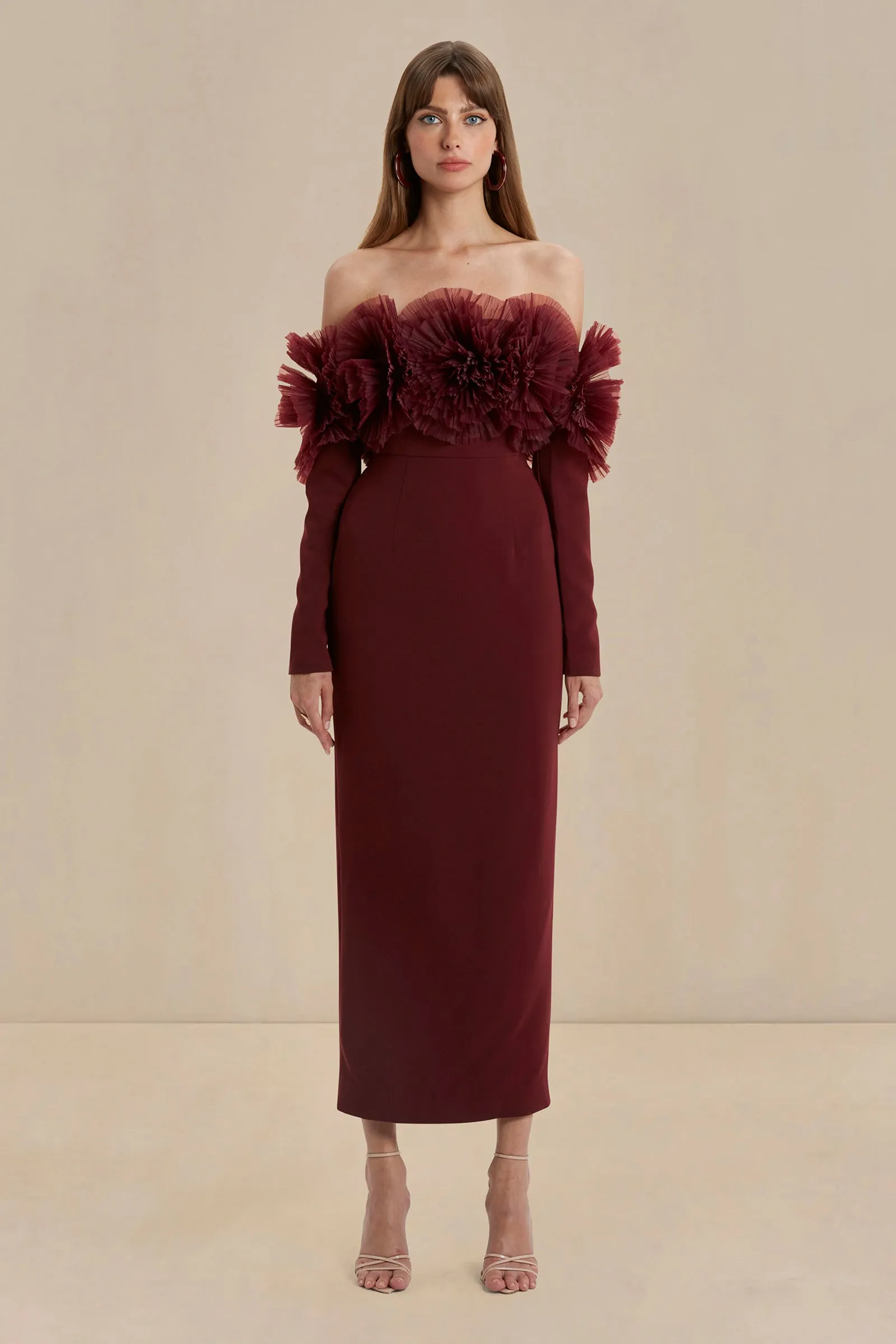 Sonya Siia Dress - Merlot