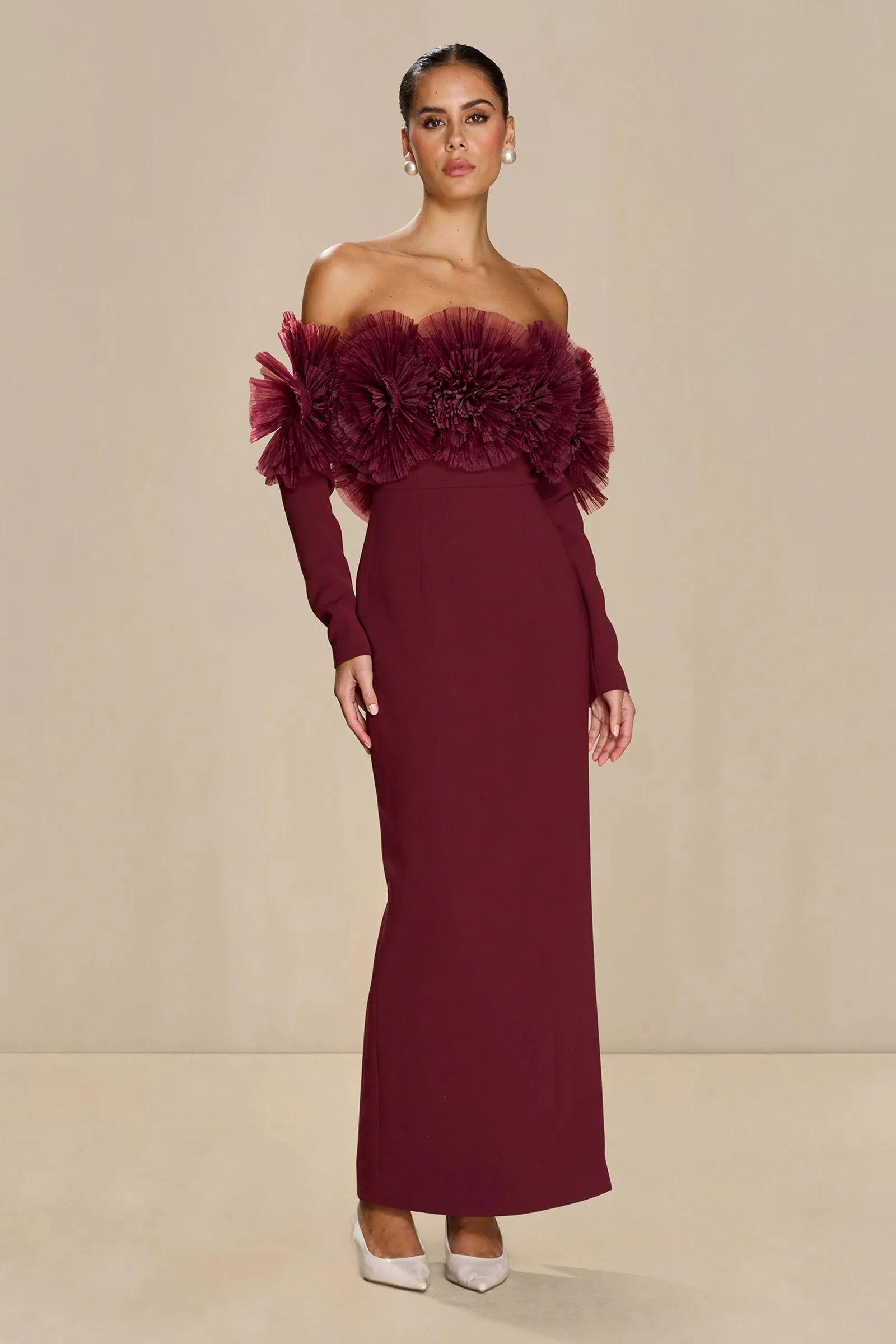 Sonya Siia Dress - Merlot