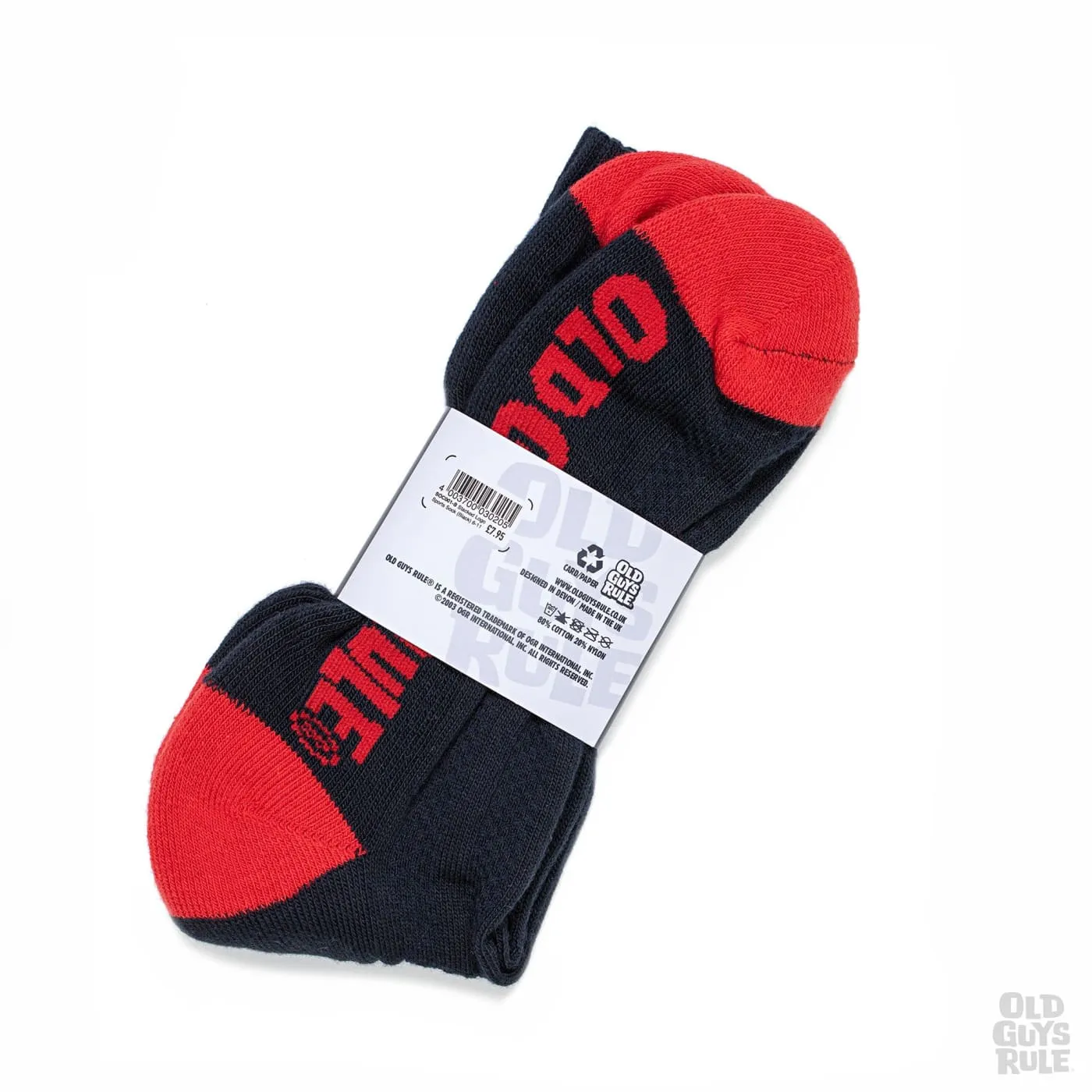 'Stacked Logo' Sports Sock - Navy