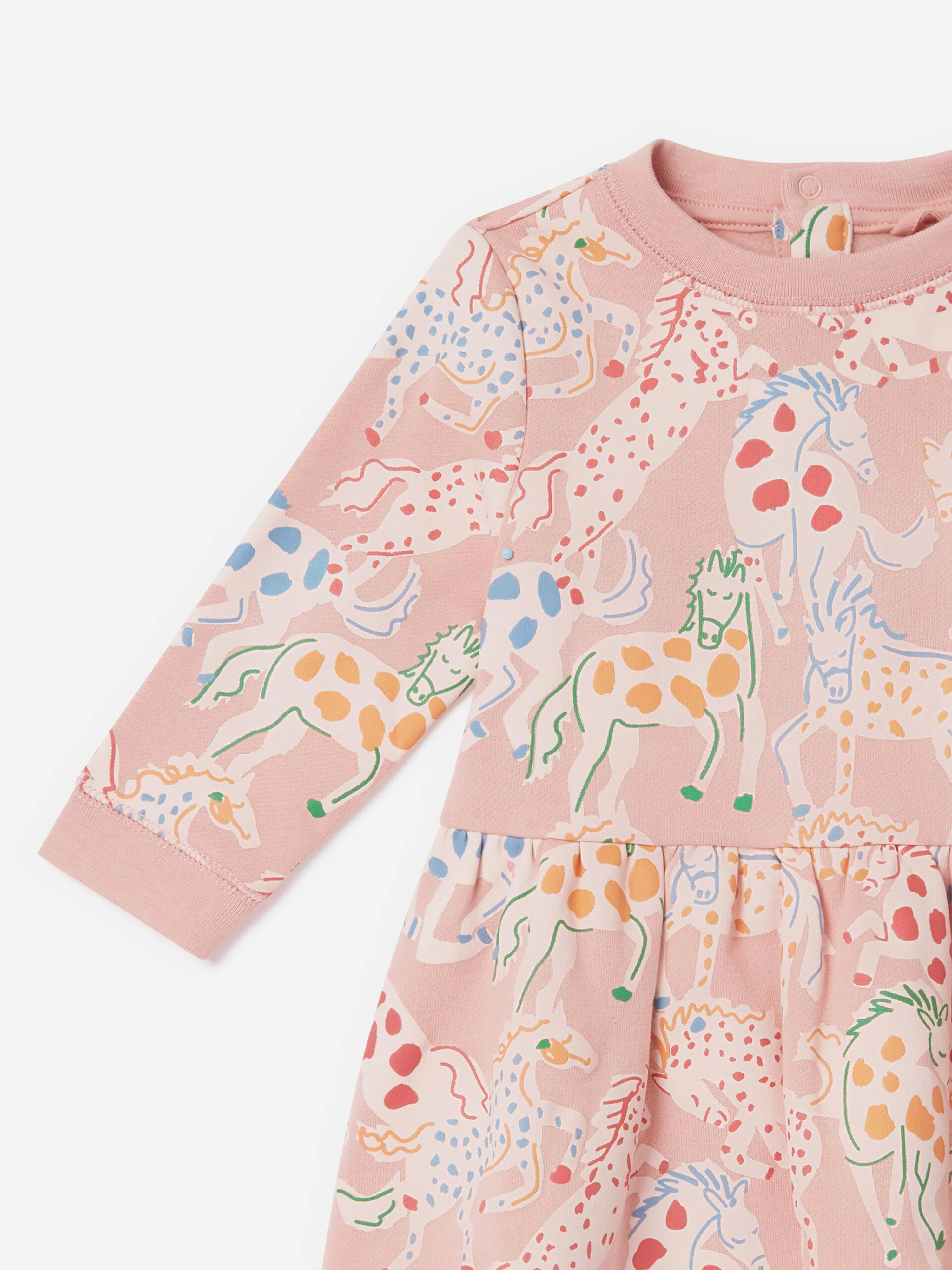 Stella McCartney Baby Girls Horse Sweater Dress in Pink