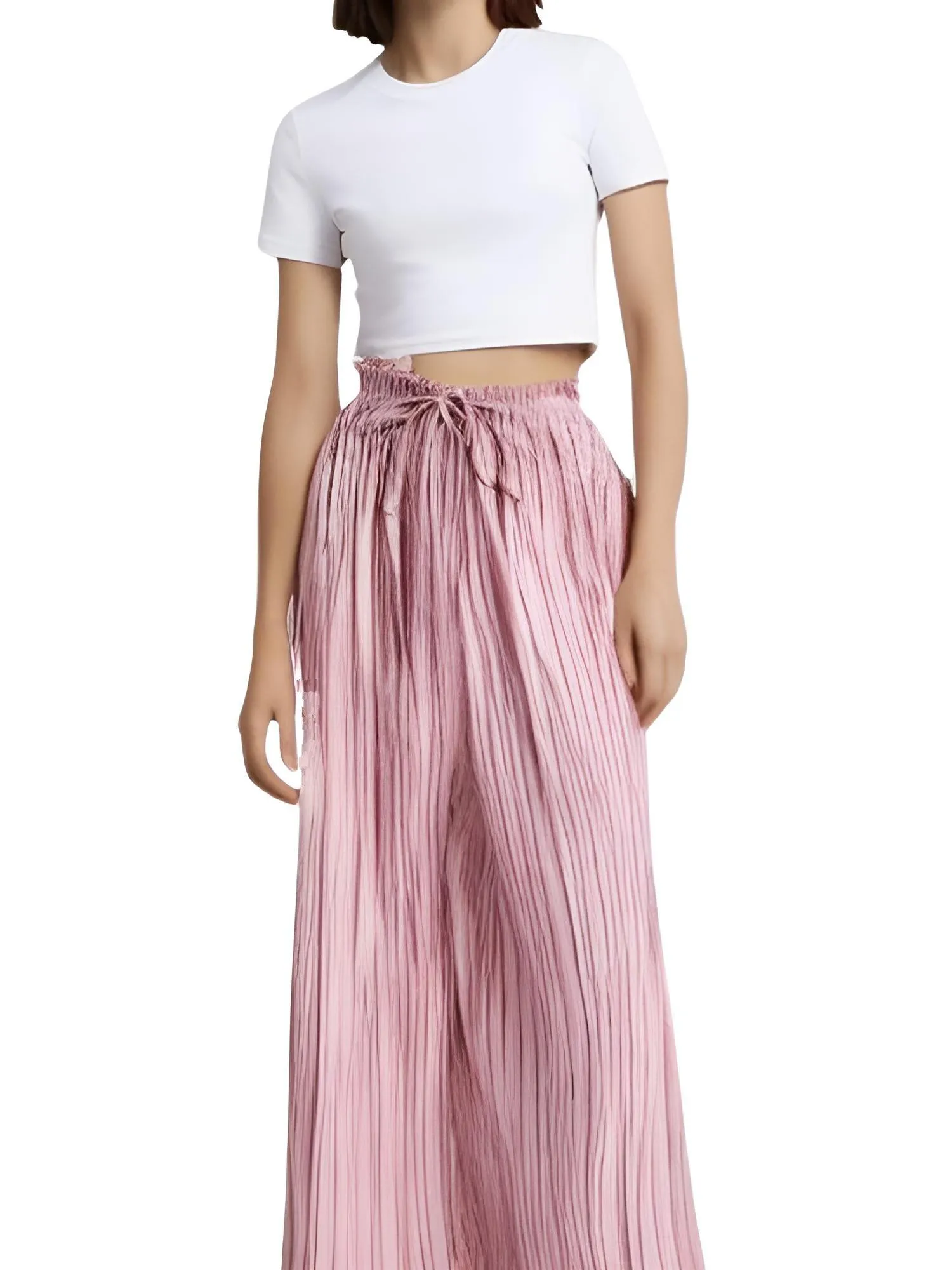 Summer Casual Pants Women's Wide Leg Oversized Pants High Waisted