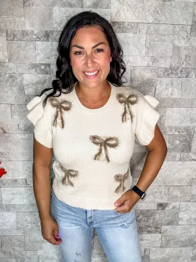 Sweet Talker Top in Cream (S-L)