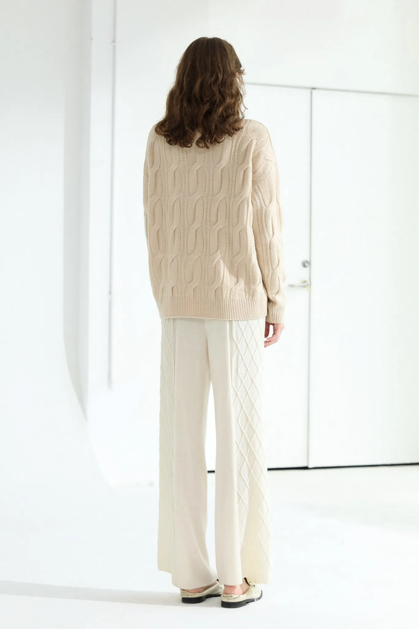 Sylphide | Blisse Beige Cable Sweater