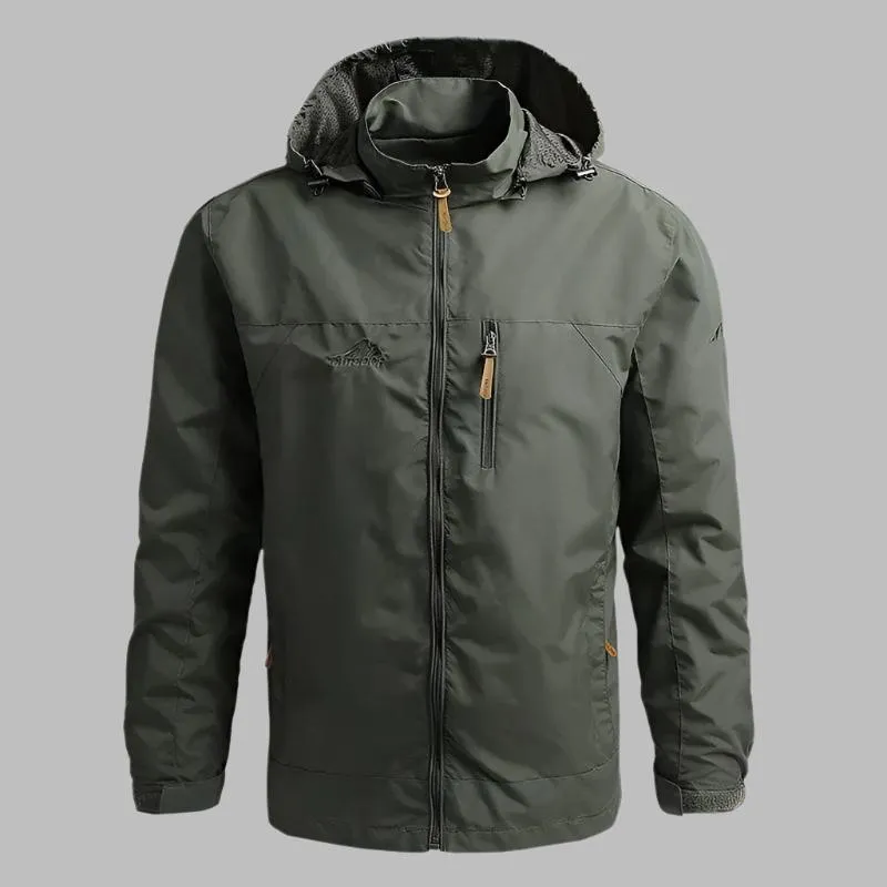 Tactical Style: Men's Windbreaker Military Field Jacket with Hood - Waterproof Pilot Coat for Outdoor Adventures and Hunting