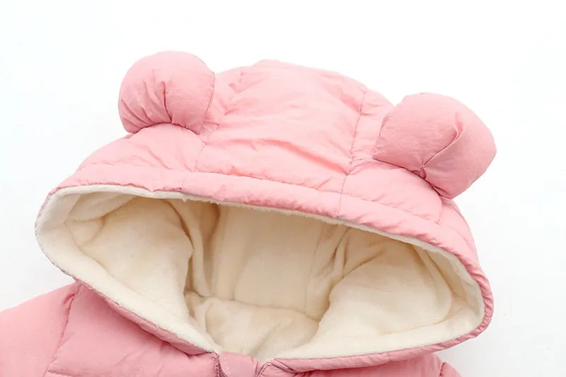 Teddy Bear Hooded Kids Snowsuit