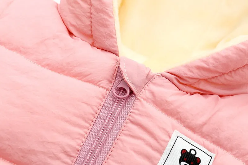 Teddy Bear Hooded Kids Snowsuit