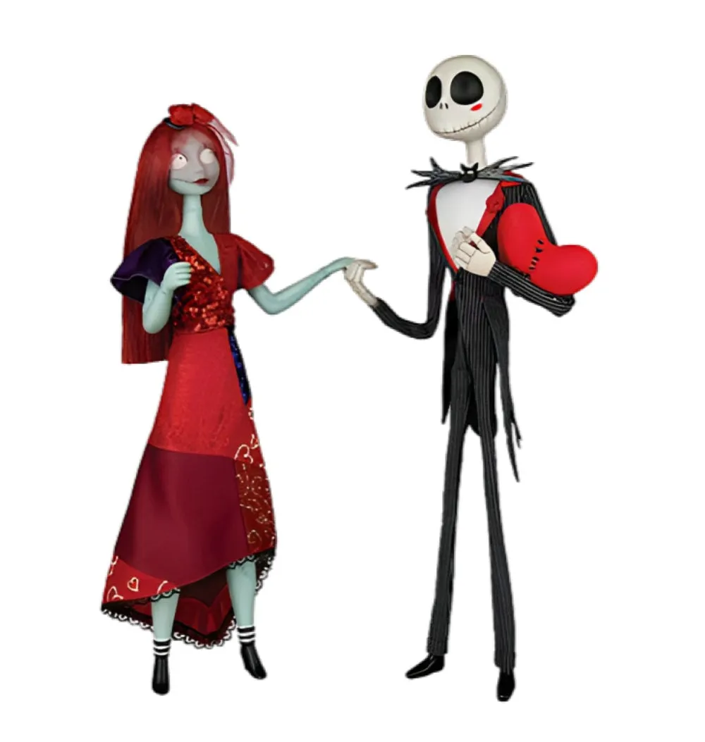 The Ashton-Drake Galleries Disney Tim Burton’s The Nightmare Before Christmas Scary Kind of Love Portrait Figure Set Collector's Edition Jack Skellington & Sally 18.5-Inches