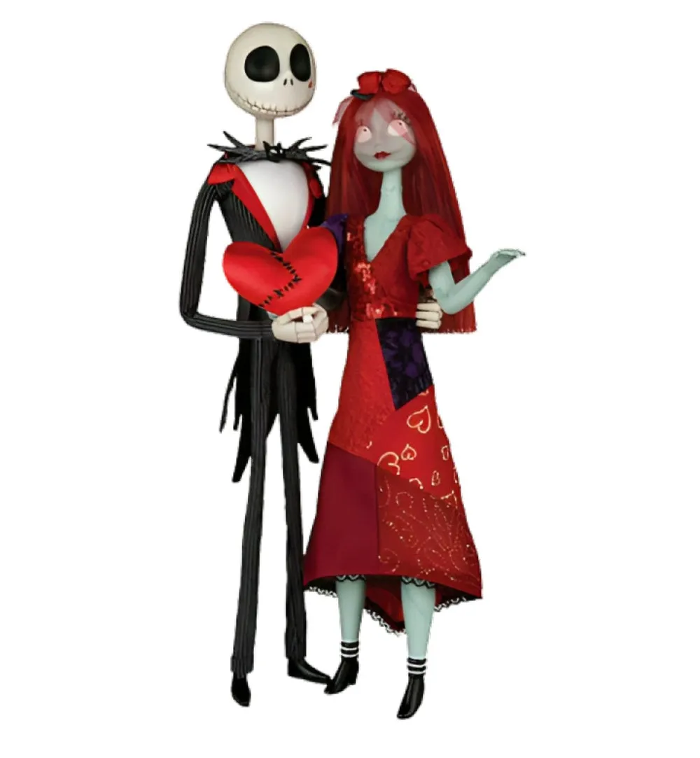 The Ashton-Drake Galleries Disney Tim Burton’s The Nightmare Before Christmas Scary Kind of Love Portrait Figure Set Collector's Edition Jack Skellington & Sally 18.5-Inches