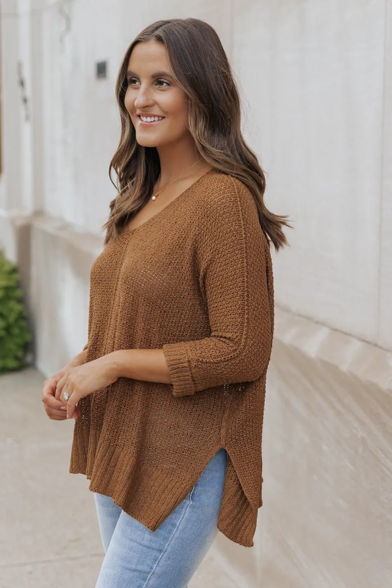 Ultimate Loose Fitted Sweater - Brown - DOORBUSTER