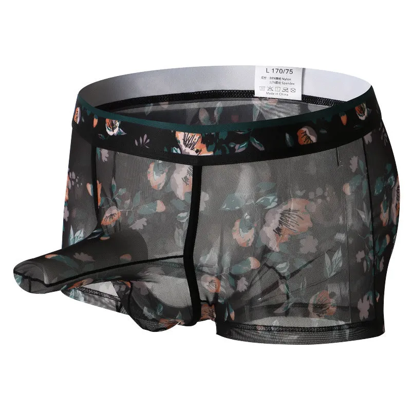 Ultra-thin Mesh Printed Separate Men’s Boxer Brief