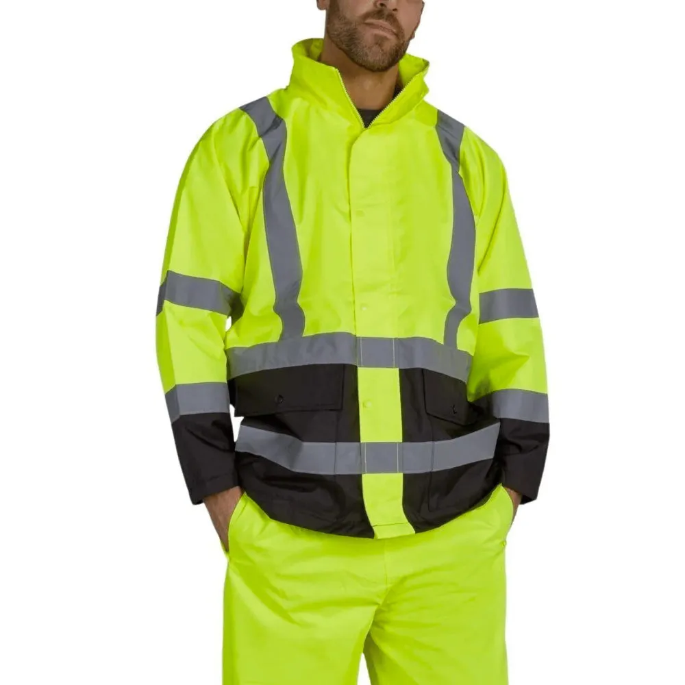 Utility Pro Hi Vis Waterproof Class 3 Rain Jacket with Teflon - UHV822