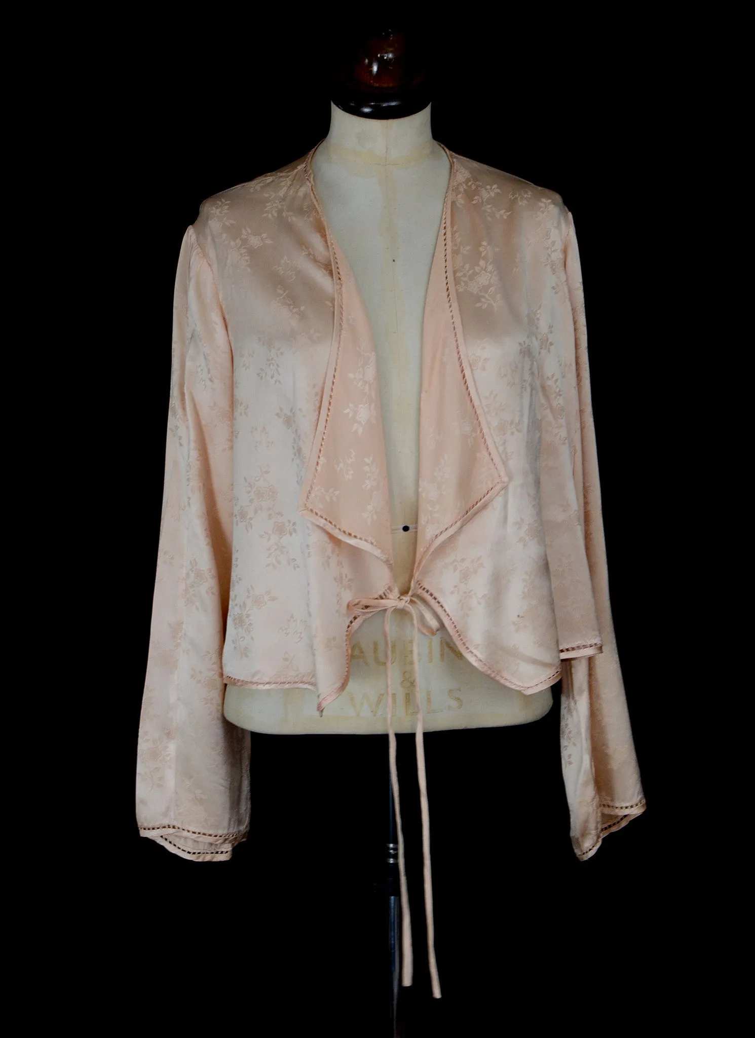 Vintage 1930s Pink Silk Satin Jacket