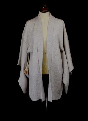 Vintage 1930s Silver Oyster Silk Kimono Jacket