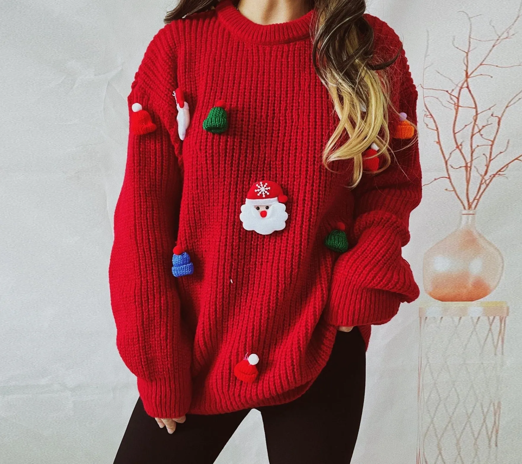 Winter Sleigh womens ugly christmas crew neck sweater | Christmas sweatshirt | womens jumper