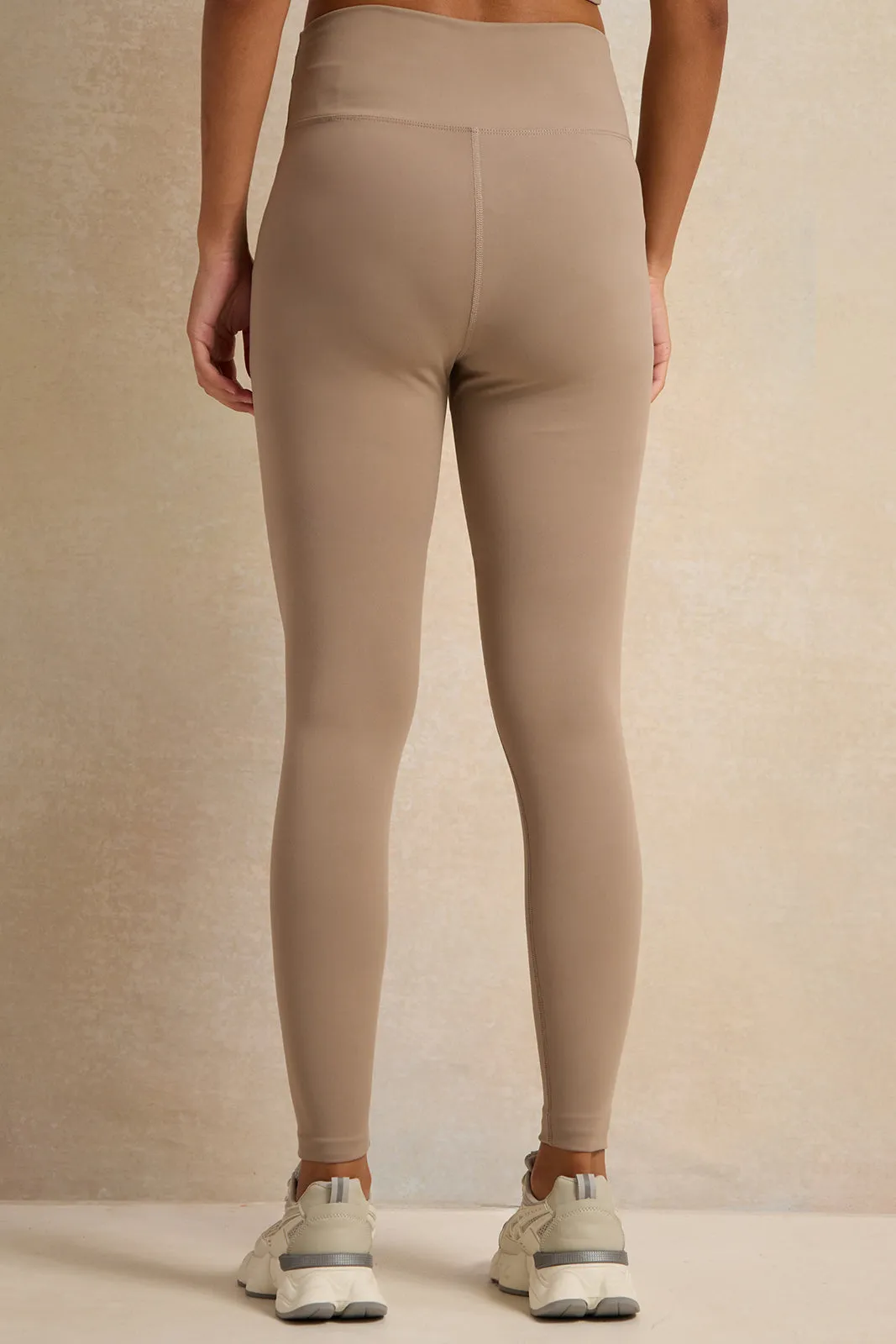 Women Brown Active Leggings