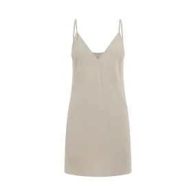 Woven Slip Dress in Pearl